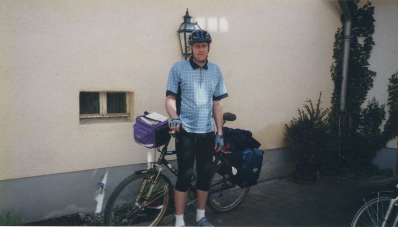 Stefan bei Ankunft Hotel Weedenhof