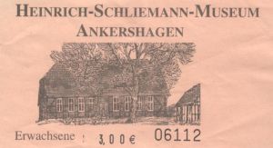 Eintrittskarte Heinrich-Schliemann-Museum