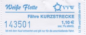 Fährticket Weisse Flotte