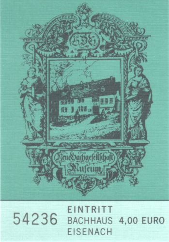 Eintrittskarte Bachhaus Eisenach
